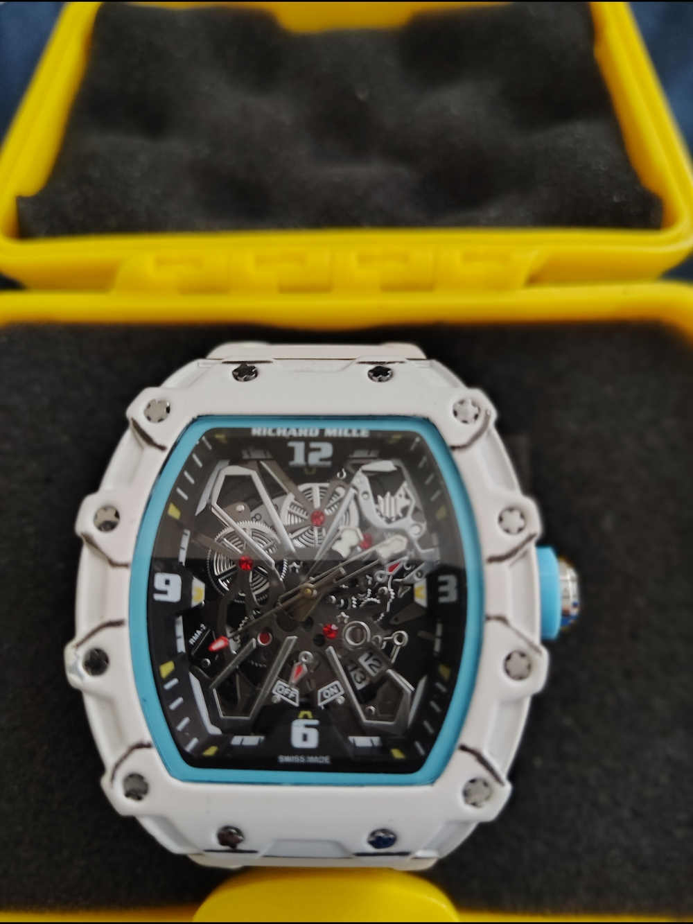 Richard Mille Richard Mille Men's Ghost All White With Baby Blue - Picture 4 of 8